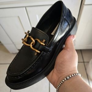 NEW Steve Madden Karmin Black Leather Loafers